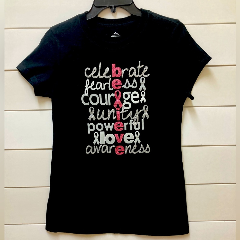 “Believe” message Breast Cancer Tee